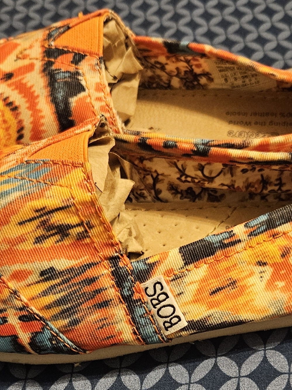 BOBS from Skechers Orange Multi Slip-On Flats - Picture 2 of 6